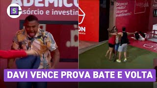 BBB 24 Davi vence Prova Bate e Volta e escapa do Paredão [upl. by Constantine]