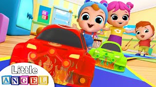 Toy Car Race Song  Nursery Rhymes amp Kids Songs  Little Angel [upl. by Nimref]