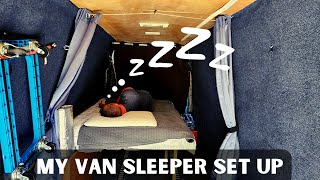 My Expedite Van Sleeper Set Up amp Inside Cargo Area Reveal [upl. by Nevuer]