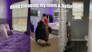 deep clean my room and bathroom with me will give you motivation [upl. by Kowtko]