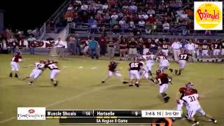 Connor Butler and Trojan Defense make a 3rd Down Stop Muscle Shoals VS Hartselle [upl. by Ettennat686]