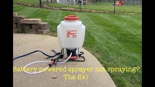 Fix your battery powered backpack sprayer  Prime the pump [upl. by Aicital]