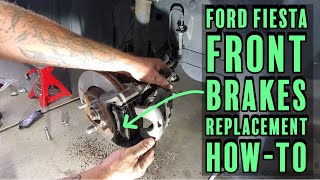 Ford Fiesta Front Brake Replacement How To [upl. by Akirahs]