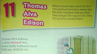 Thomas Alva Edison By Vivian GouldClass4thEnglishHindi Explanation of Lesson QAns BookworkPearson [upl. by Luing]