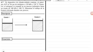 Trabajo sistema cilindropistónProceso PolitropicoEjercicio 247 Cengel Séptima Edición [upl. by Arebma768]