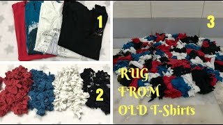 How to Make a Rag Rug Using Old TShirts  Recycle amp Reuse your Clothes by Live Creative [upl. by Amla]