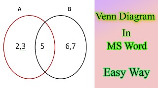 Draw Venn Diagram In MS Word [upl. by Nwadal]