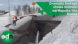 Dramatic footage shows moment earthquake hits Alaska [upl. by Kelwin]