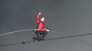 Tightrope walker Wallenda crosses Niagara Falls [upl. by Maurine]