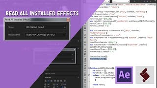 ExtendScript Tutorial Read All Installed Effects [upl. by Anahpos91]