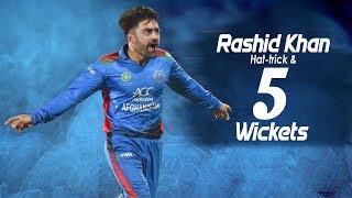 🔥Rashid Khans Amazing Hattrick amp five wicket haul 3rd T20 Afghanistan vs Ireland in India 2019 [upl. by Casta962]