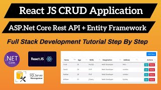 React JS CRUD Application  AspNet Core Web API  Entity Framework  Sql Server [upl. by Cyprus]