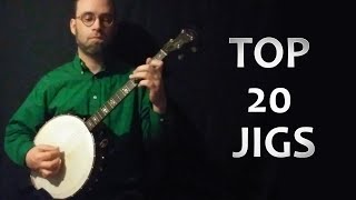 Top 20 Irish Jigs Slow on Tenor Banjo with notes [upl. by Tomasz]