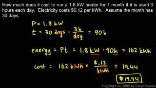 Physics 1333a  The Kilowatt hour [upl. by Eenitsed]