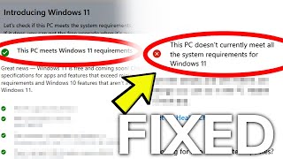 Fix PC compatible in PC Health Check App but not in Windows Update Windows 11 [upl. by Waddle941]