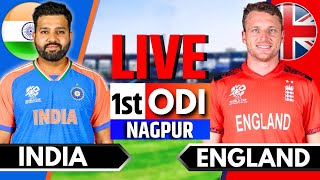 India vs England 1st ODI  Live Cricket Match Today  IND vs ENG Live Match Today  Last 25 Overs [upl. by Eniale874]