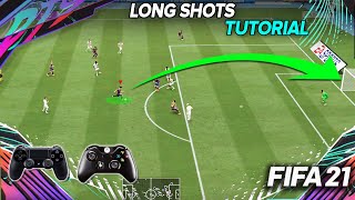 FIFA 21 LONG SHOTS TUTORIAL  THE SECRETS TO SCORE GOALS FROM LONG SHOTS in FIFA 21  TIPS amp TRICKS [upl. by Yllim]