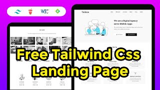 Free Tailwind Landing Page Template [upl. by Neelat784]