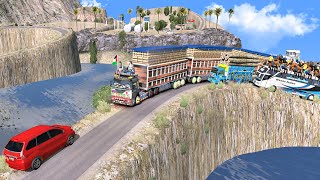 Overloaded Trailer  the most dangerous road  Euro Truck Simulator 2 [upl. by Sandy]