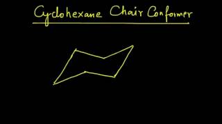 How to draw the chair conformer of cyclohexane [upl. by Ibrab]