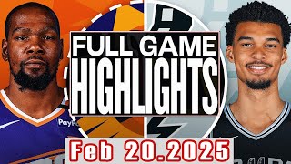 Phoenix Suns vs San Antonio Spurs Full Game Highlights Feb 202025 NBA Season 202425 [upl. by Cheston]