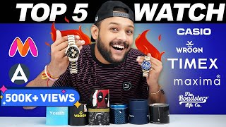 Top 5 Best Budget Watch For Men 🔥 Watch Haul Review 2023  Casio Timex Maxima  ONE CHANCE [upl. by Udenihc175]