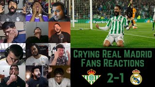 Crying REAL MADRID Fans Reactions to REAL BETIS 21 REAL MADRID  La Liga GW 26  01032025 [upl. by Lemkul]