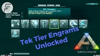 Ark survival evolved How to Unlock Tek Tier Engrams [upl. by Tnomal]