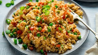 Cauliflower Fried Rice Excellent Low Carb fried Rice [upl. by Garnett]