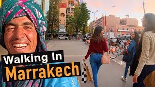 Walking Tour of Modern Marrakech — Morocco Africa Video Walk【4K】🇲🇦 [upl. by Tanny]