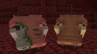 Hoglin Vs Zoglin in Minecraft PE [upl. by Banebrudge]