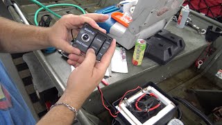 VOL 2 Installing a SEAFLO 3Way Bilge Pump Switch Panel amp SEAFLO Automatic 750GPH pump amp Battery [upl. by Anemij425]