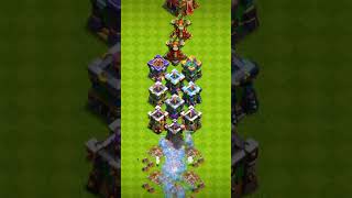 Clone spell and Wall breaker VS all level archer tower clashofclans coc cocshorts viralshort [upl. by Bergin]