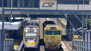 Trains in Brisbane with driver training at Doomben [upl. by Sadler962]