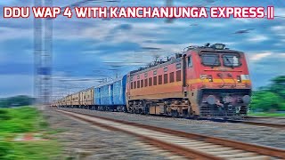 BLAZING DDU WAP4 with 13173 SEALDAHSABROOMKANCHANJUNGA EXPRESS  Accelerating Towards NJP [upl. by Myra]