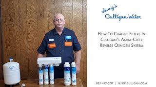 How to change filters in Culligans Aqua Cleer Reverse Osmosis System [upl. by Bridwell]