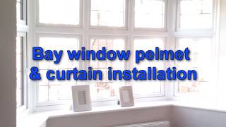 bay window pelmet curtains installation [upl. by Aima]