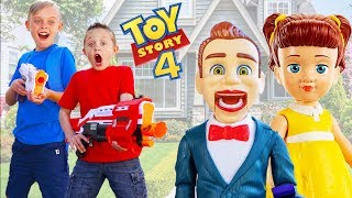 Toy Story 4 Toys Are Missing Gabby Gabby amp Bensen Plays Tricks on Kids Fun TV [upl. by Berk68]