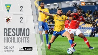 Highlights  Resumo Estoril Praia 22 Santa Clara Liga 2122 12 [upl. by Stockwell489]