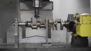 Great way to crankshaft machining with CNC machine Excellent CNC factory machine performance [upl. by Tella]