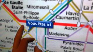 PARIS METRO SUBWAY TOUCH SCREEN MAPS COOL FREE GUIDE [upl. by Garrison]