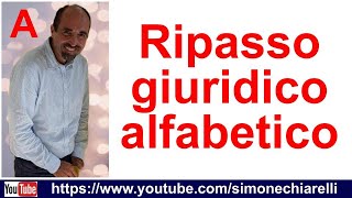 Simone Chiarelli ripasso giuridico alfabetico A [upl. by Swirsky181]