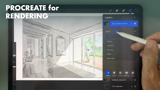 Rendering With Procreate 2 Ways To Render Interior Shadows [upl. by Hershel688]