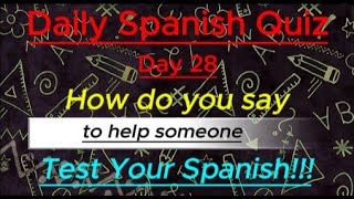 Daily Spanish Quiz Day 28 [upl. by Learsiy]