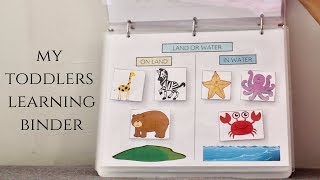 Toddler Learning Binder  Fun amp Educational Activities [upl. by Ahsenik]