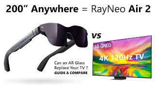 Ray Neo Air 2 AR Glass vs LG QNED 4K TV [upl. by Tahmosh787]