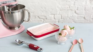 Strawberry ice cream recipe  KitchenAid [upl. by Niltiac872]