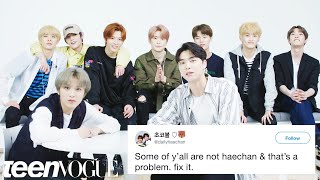 NCT 127 Compete in a Compliment Battle  Teen Vogue [upl. by Ahsiem]