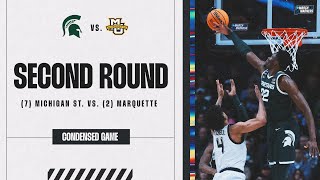 Michigan State vs Marquette  Second Round NCAA tournament extended highlights [upl. by Cecil]