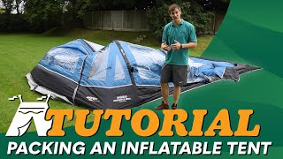 How to pack away an Inflatable Tent Tutorial Video [upl. by Northrup499]